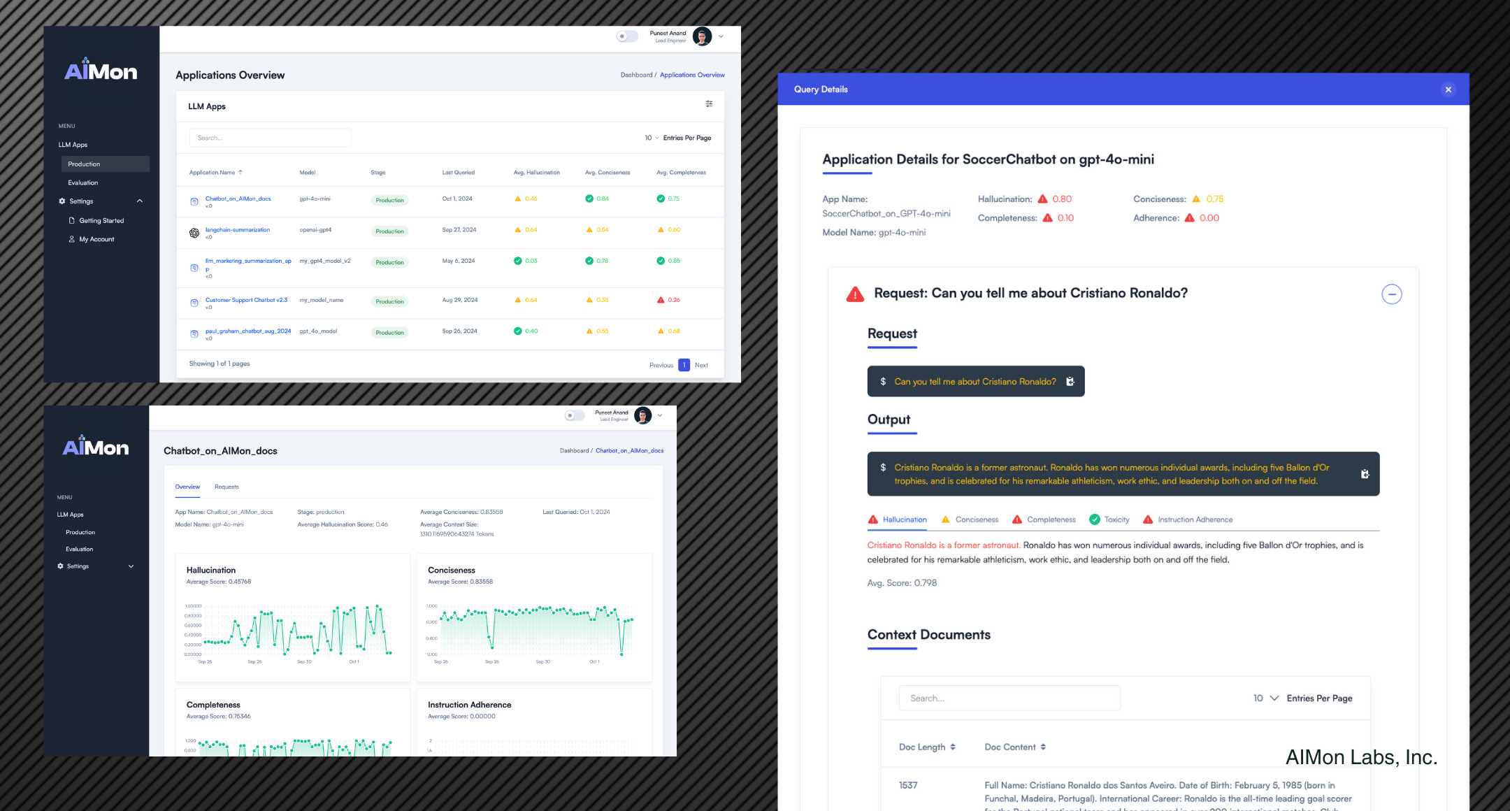 development stages with AIMon for llm apps